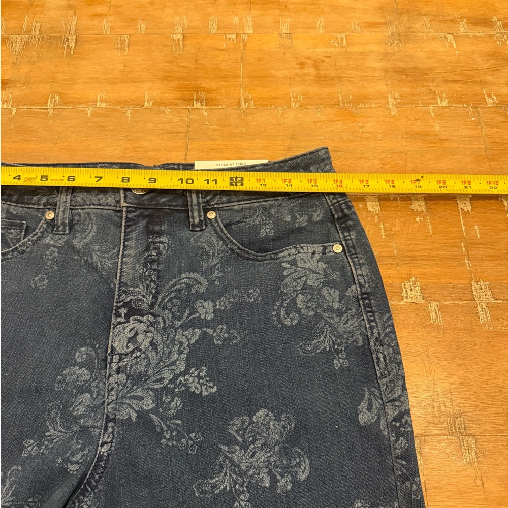 Style & Co. Women's Floral Denim Straight Leg Jeans - Picture 9 of 10